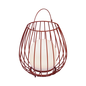 Jamie - Basket Rechargeable and Dimmable Table Lamp in Red