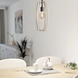 Zarra - Modern Pendant with Wooden Grey Vertial Louvred Shades