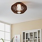 Rustique - Stylish Wooden Louvred Semi-Flush Ceiling Light