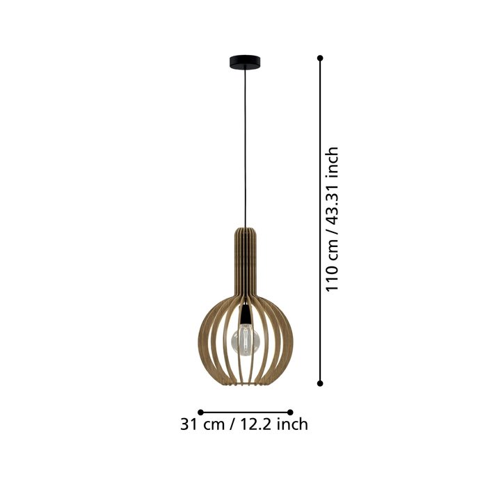 Valerie - Maple Wood Scandi Pendant