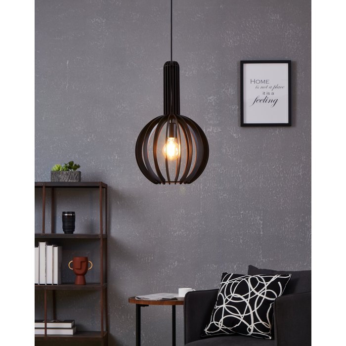 Valerie - Black Maple Wood Scandi Pendant