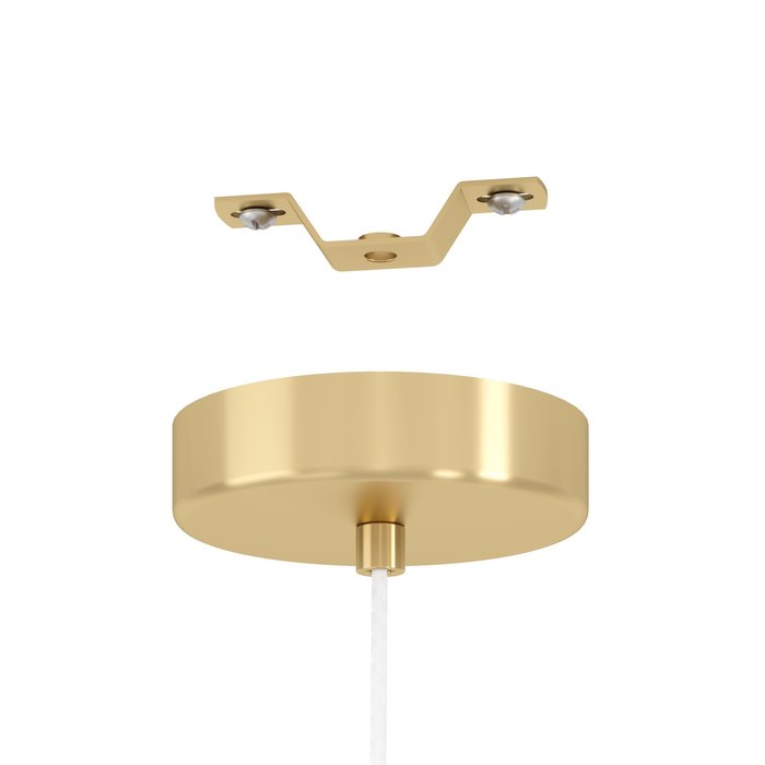 Angeline - Modern White and Brass Pendant