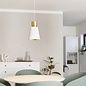 Angeline - Modern White and Brass Pendant