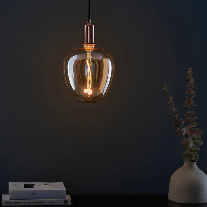 E27 4W LED Globe Bulb - Swirl Filament