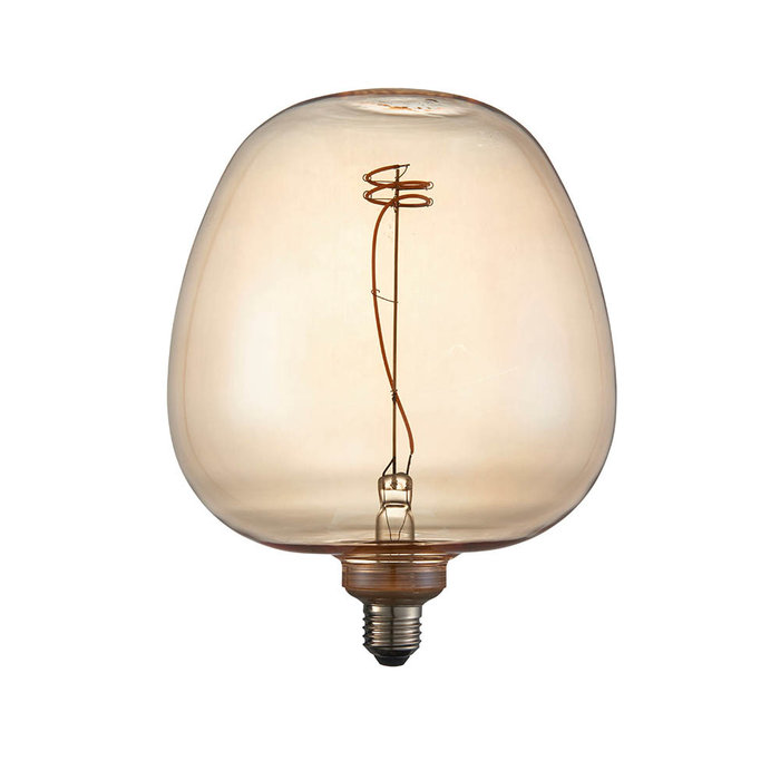 E27 4W LED Globe Bulb - Swirl Filament