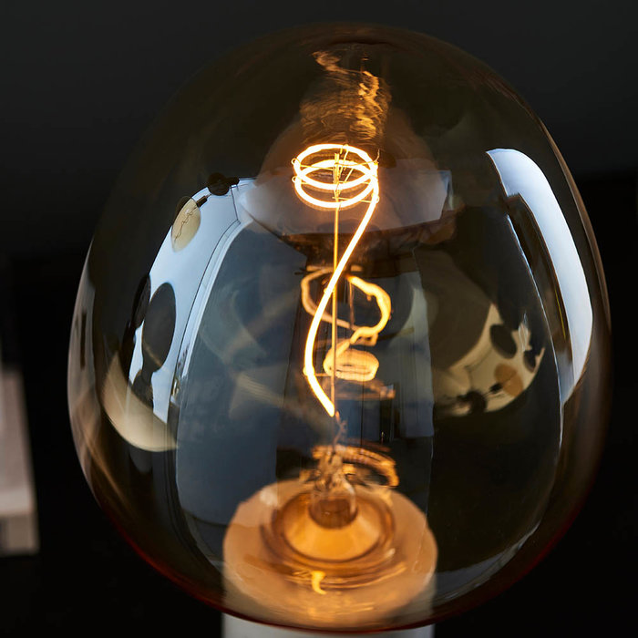 E27 4W LED Globe Bulb - Swirl Filament