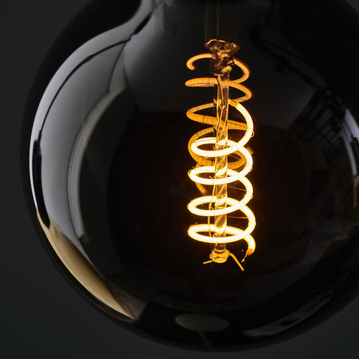 E27 4W LED Smoked Glass & Spiral Filament Bulb