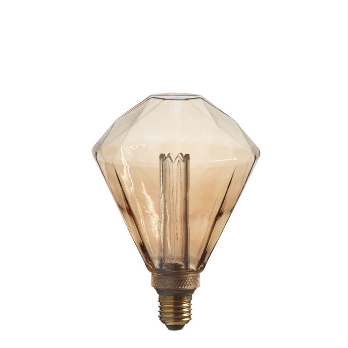 E27 2.5W LED Amber Tintend Faceted Bulb