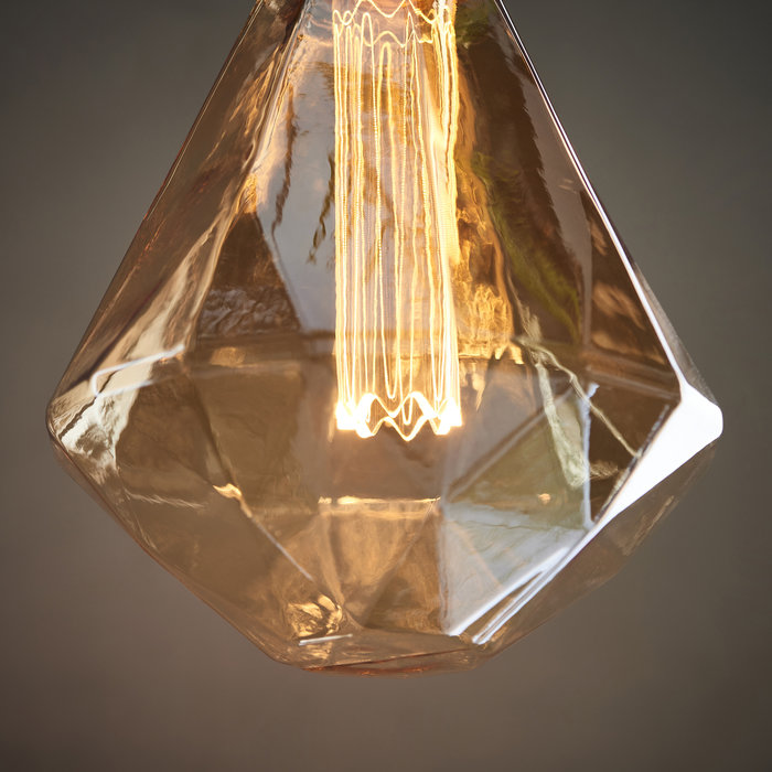 E27 2.5W LED Amber Tintend Faceted Bulb