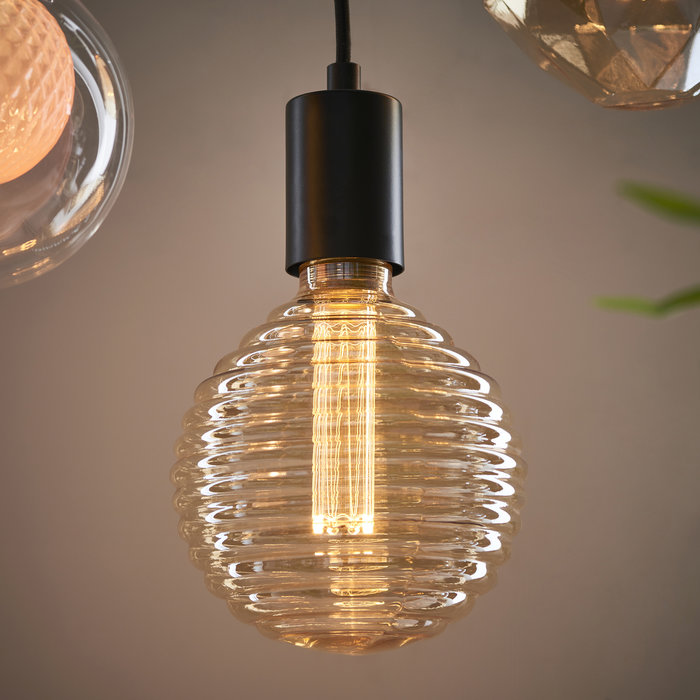 E27 2.5W LED Amber Tintend Beehive Bulb