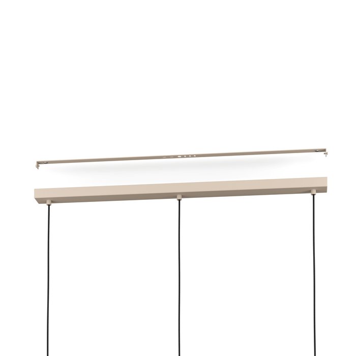 Viola - Brass & Cream 3 Light Linear Pendant Light