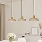 Viola - Brass & Cream 3 Light Linear Pendant Light