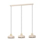 Viola - Brass & Cream 3 Light Linear Pendant Light