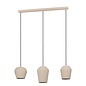 Camb - 3 Light Cream Linear Bar Pendant