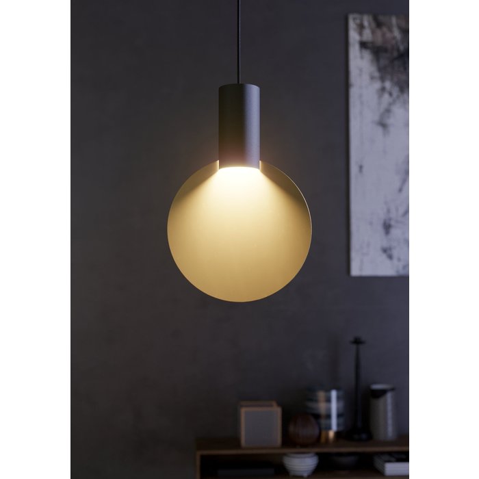 Sarron - Black & Gold Disc Contemporary Pendant