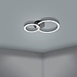 Cylch - Two Ring Black LED Flush Ceiling Light
