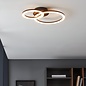 Cylch - Two Ring Black LED Flush Ceiling Light