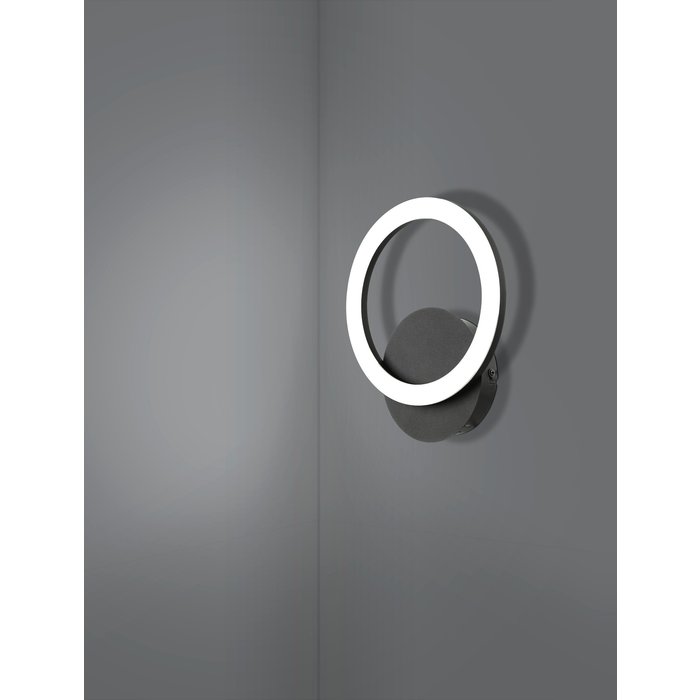 Cylch - Ring Black LED Wall Light