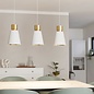 Angeline - Modern White and Brass 3 Light Pendant