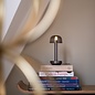 Noble Two Battery-Operated Table Lamp - Titanium & Smoked Glass