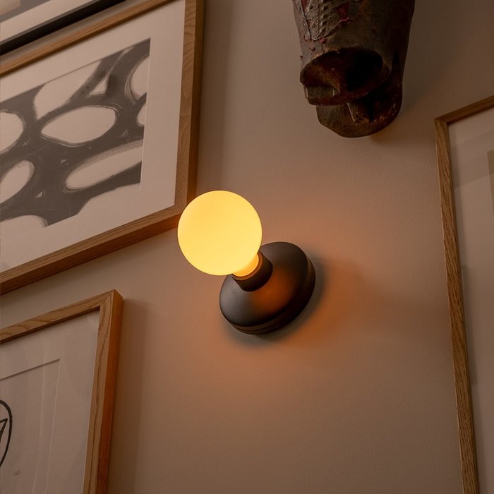 Noble Rechargeable Wall Light - Black & Frosted