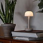 Noble Two Battery-Operated Table Lamp - Beige & Frosted Shade