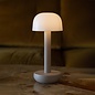 Noble Two Battery-Operated Table Lamp - Beige & Frosted Shade