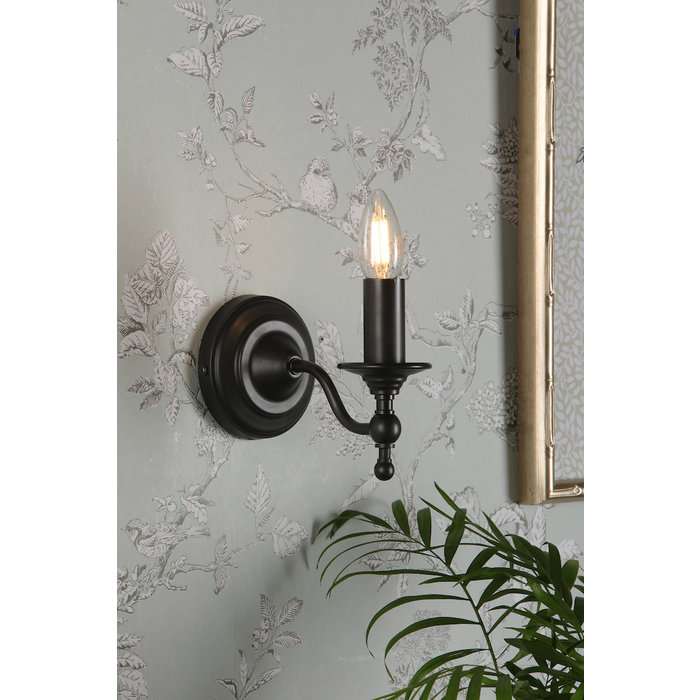 Ludchurch - Industrial Black Wall Light - Laura Ashley