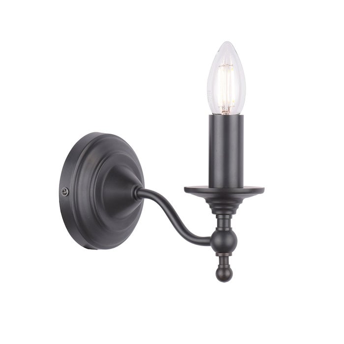 Ludchurch - Industrial Black Wall Light - Laura Ashley