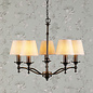 Ludchurch - Industrial Black 5 Light Chandelier - Laura Ashley