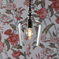 Ockley - Matt Black and Glass Pendant - Laura Ashley