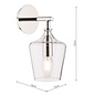 Ockley - Polished Chrome and Glass Wall Light - Laura Ashley