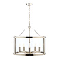 Harrington - 5 Light Polished Nickel & Glass Pendant - Laura Ashley