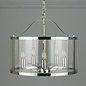 Harrington - 5 Light Polished Nickel & Glass Pendant - Laura Ashley