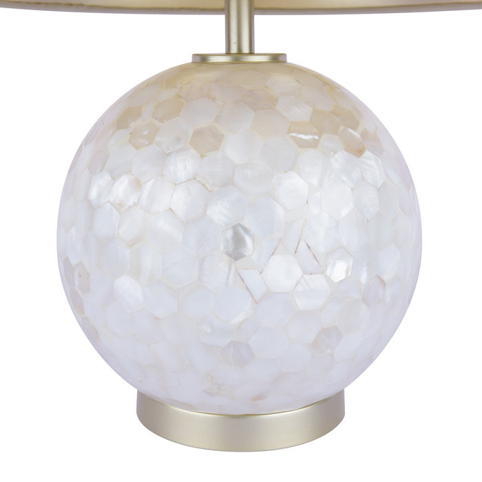 Mathern - Cream and Champagne Table Lamp with Shade - Laura Ashley