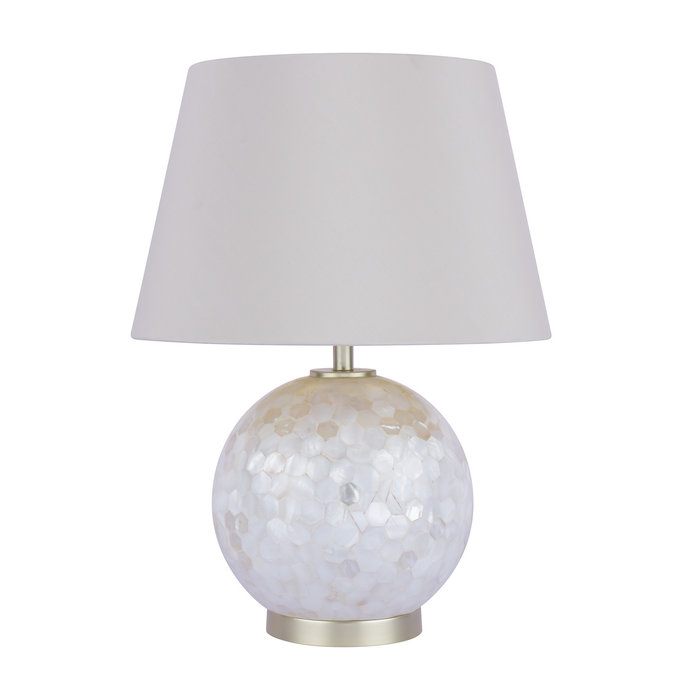 Mathern - Cream and Champagne Table Lamp with Shade - Laura Ashley