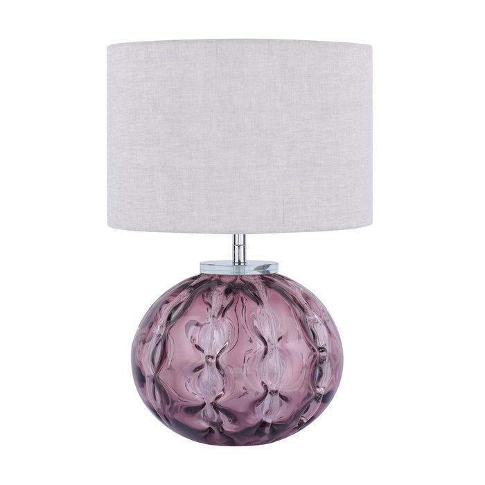 Elderdale - Pink Glass Table Lamp and Shade - Laura Ashley