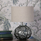 Elderdale - Blue Glass Table Lamp and Shade - Laura Ashley