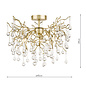 Willow - 3 Light Champagne & Crystal Semi Flush - Laura Ashley