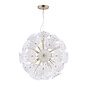 Elwick - 6 Light Textured Glass and Brass Pendant - Laura Ashley