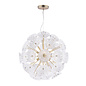 Elwick - 6 Light Textured Glass and Brass Pendant - Laura Ashley