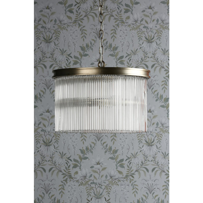 Manon - 3 Light Champagne and Glass Pendant – Laura Ashley