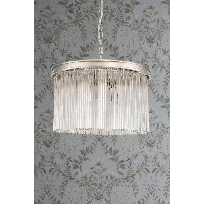 Manon - 3 Light Champagne and Glass Pendant – Laura Ashley