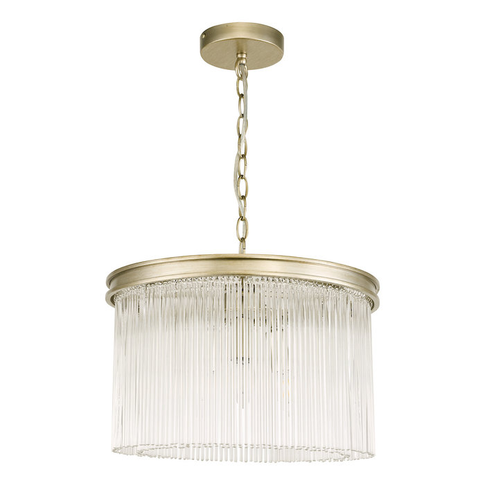 Manon - 3 Light Champagne and Glass Pendant – Laura Ashley