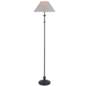 Ludchurch - Industrial Black Floor Lamp with Shade - Laura Ashley