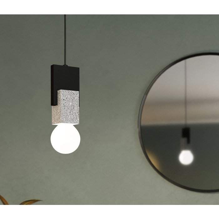 Bola- Black & Terrazzo Pendant