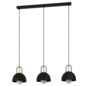 Annera - Black and Brass 3 Light Linear Pendant