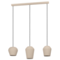 Camb - 3 Light Cream Linear Bar Pendant