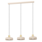 Viola - Brass & Cream 3 Light Linear Pendant Light