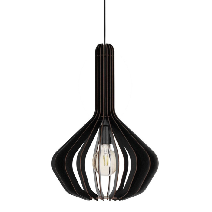 Valerie - Black Maple Wood Large Scandi Pendant